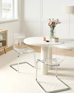 Sæt med 2 spisebordsstole MARSHALL Transparent
