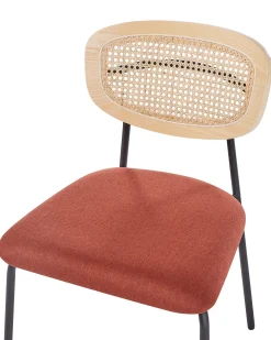Sæt med 2 spisebordsstole MAYETTA Metal Orange