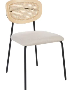 Sæt med 2 spisebordsstole MAYETTA Metal Lys Beige
