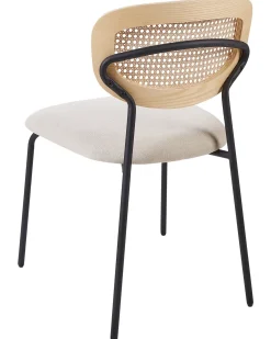 Sæt med 2 spisebordsstole MAYETTA Metal Lys Beige