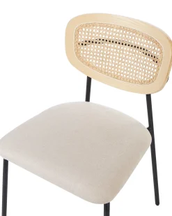 Sæt med 2 spisebordsstole MAYETTA Metal Lys Beige