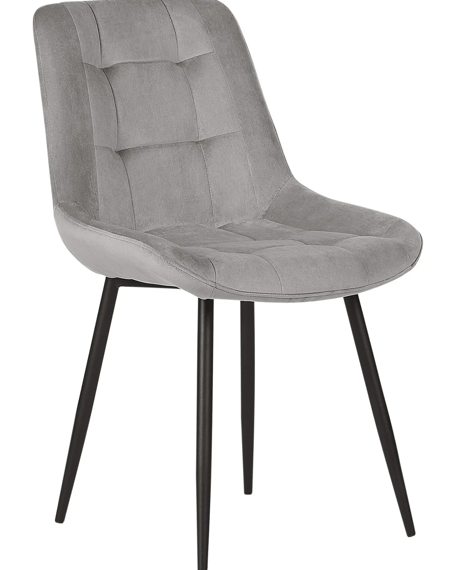 Sæt med 2 spisebordsstole MELROSE Velour Lysegrå