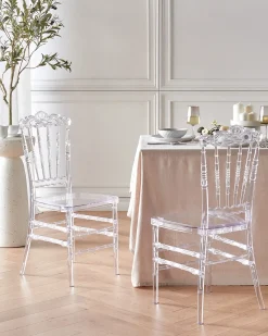 Sæt med 2 spisebordsstole MENDON Transparent