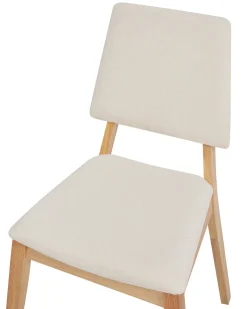 Sæt med 2 spisebordsstole MERRILL Træ Lys Beige