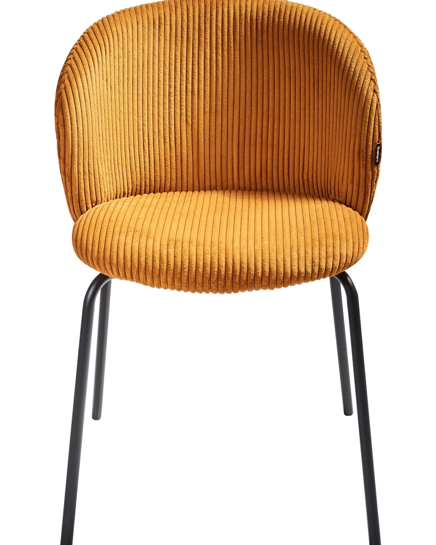 Sæt med 2 spisebordsstole MILES Fløjl Orange