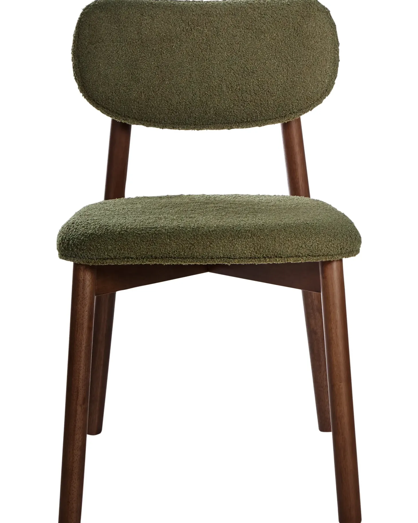 Sæt med 2 spisebordsstole MILLS Boucle Brun / Grøn