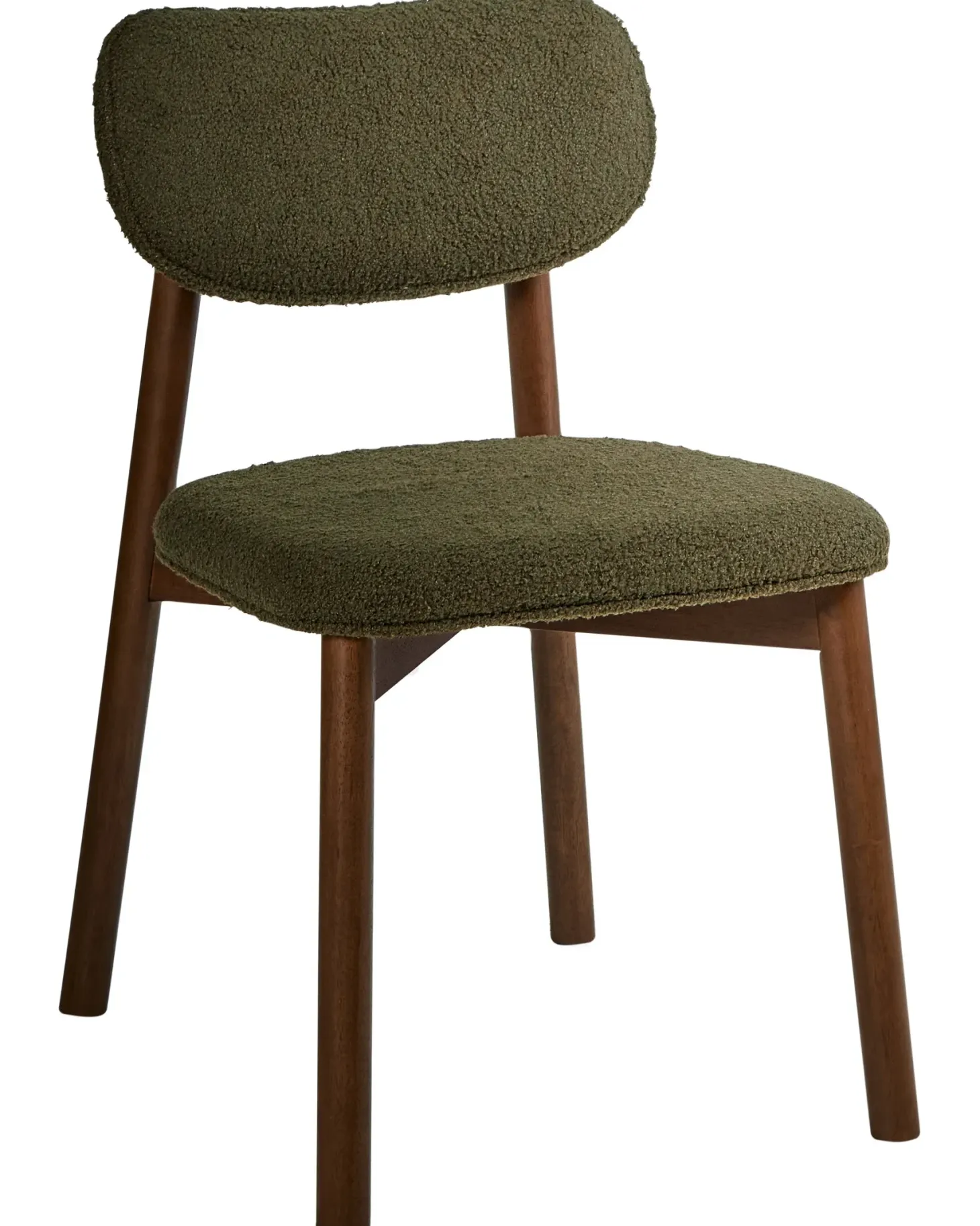 Sæt med 2 spisebordsstole MILLS Boucle Brun / Grøn