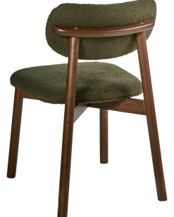 Sæt med 2 spisebordsstole MILLS Boucle Brun / Grøn