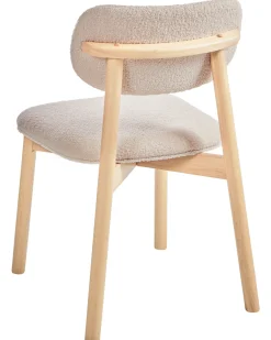 Sæt med 2 spisebordsstole MILLS Boucle Lysebrun/lys beige