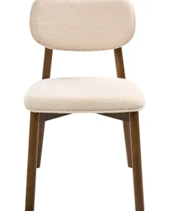 Sæt med 2 spisebordsstole MILLS Boucle Brun/lys beige