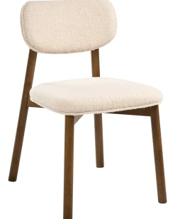 Sæt med 2 spisebordsstole MILLS Boucle Brun/lys beige