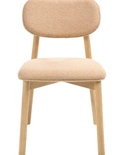 Sæt med 2 spisebordsstole MILLS Boucle Lysebrun/beige