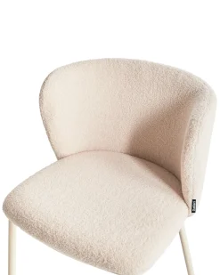 Sæt med 2 spisebordsstole MINA II Boucle Lys Beige