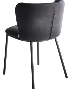 Sæt med 2 spisebordsstole MINA Sort