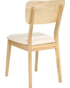 Sæt med 2 spisebordsstole MINIER Træ Lysebrun/beige