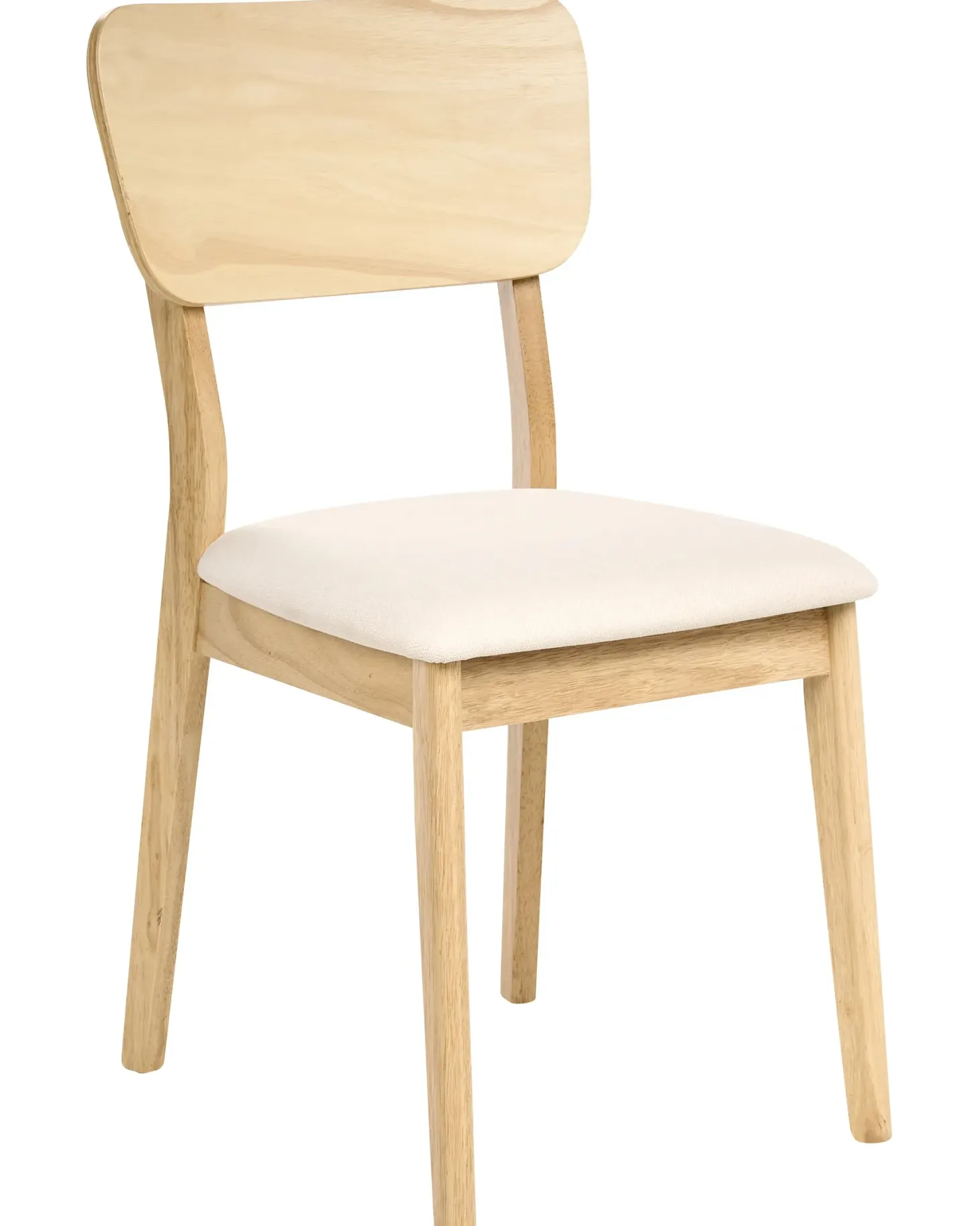 Sæt med 2 spisebordsstole MINIER Træ Lysebrun/beige
