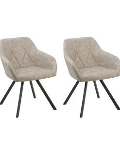 Sæt med 2 spisebordsstole MONEE Beige