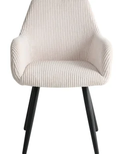 Sæt med 2 spisebordsstole MORI Fløjl Lys Beige
