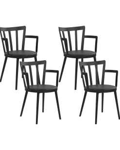 Sæt med 4 spisebordsstole MORILL Sort