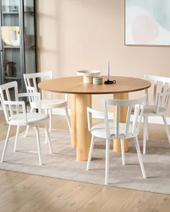 Sæt med 4 spisebordsstole MORILL Hvid