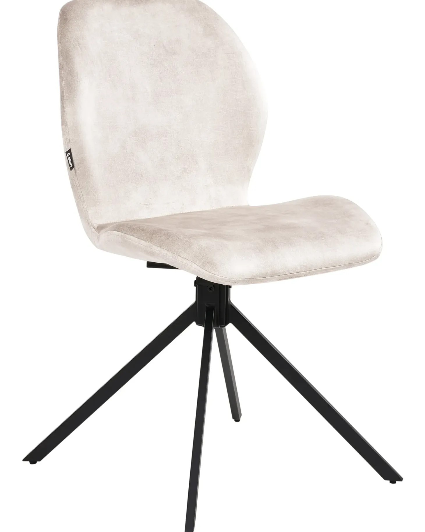 Sæt med 4 spisebordsstole MORRISON Velour Lys Beige