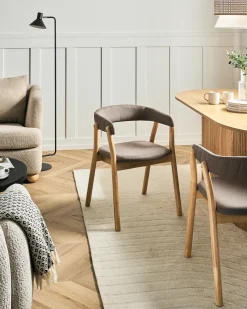 Sæt med 2 spisebordsstole MYLO Lysebrun/brun