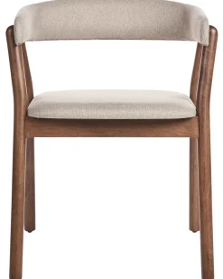 Sæt med 2 spisebordsstole MYLO Mørkebrun/beige