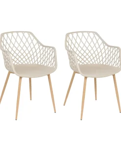 Sæt med 2 spisebordsstole NASHUA Beige