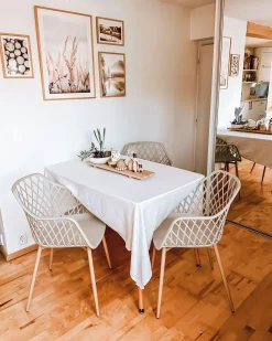 Sæt med 2 spisebordsstole NASHUA Beige