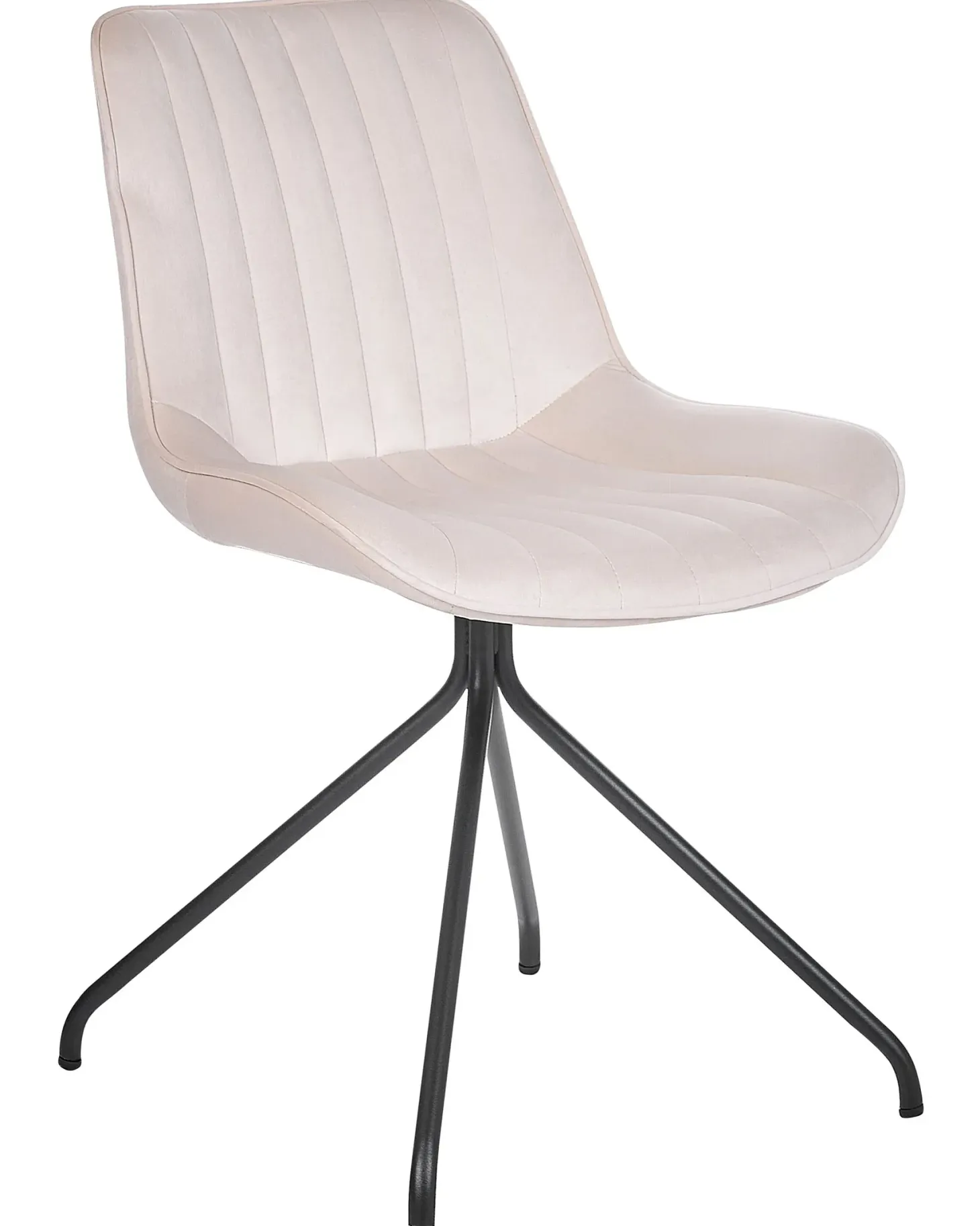 Sæt med 2 spisebordsstole NAVASOTA Velour Beige