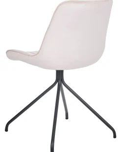 Sæt med 2 spisebordsstole NAVASOTA Velour Beige
