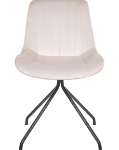 Sæt med 2 spisebordsstole NAVASOTA Velour Beige