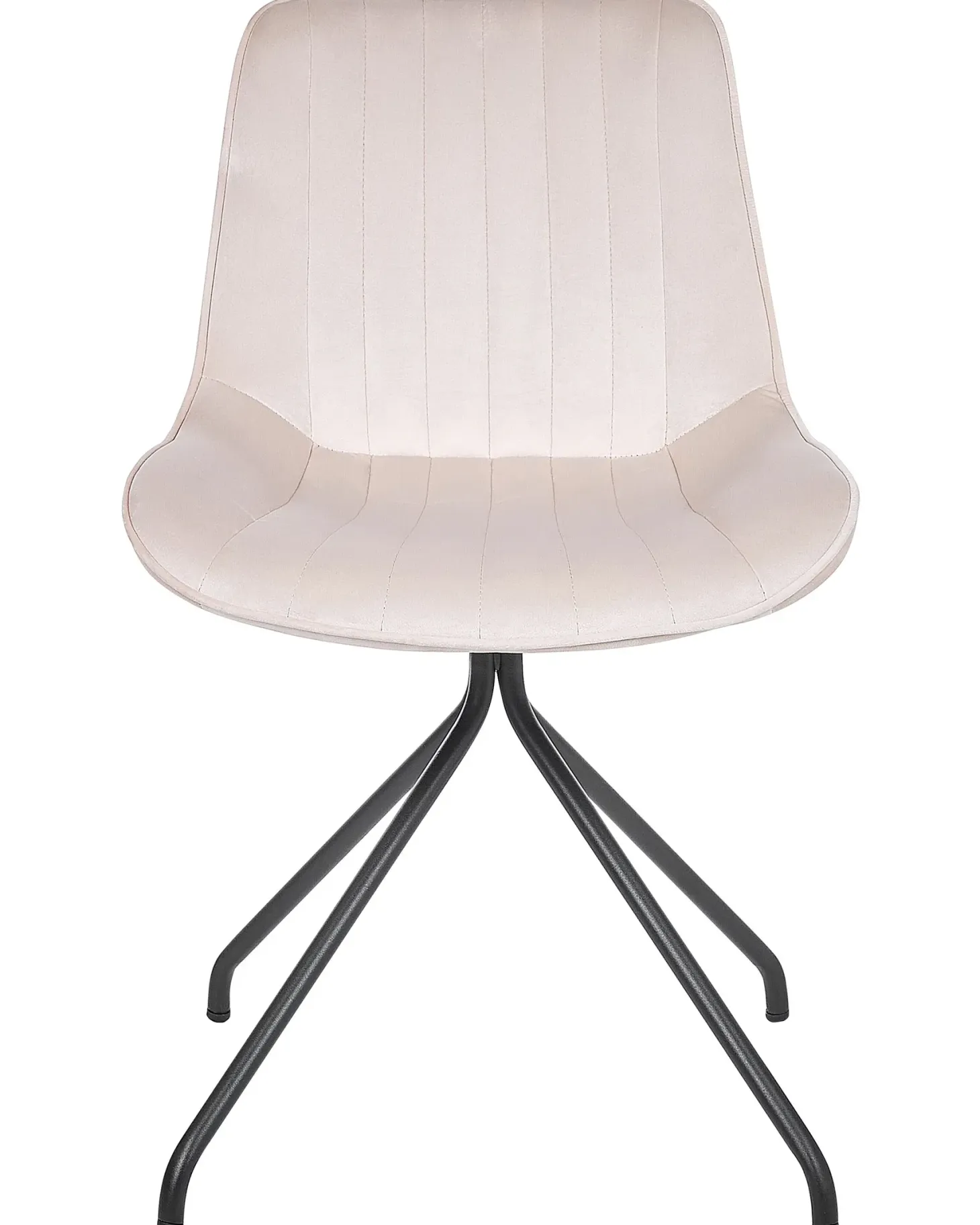 Sæt med 2 spisebordsstole NAVASOTA Velour Beige