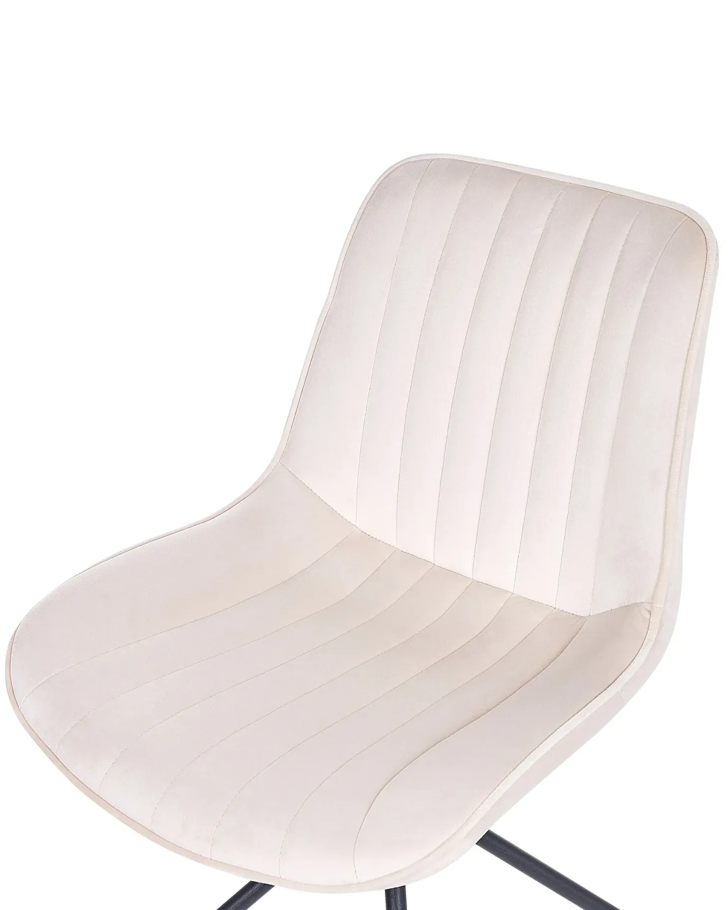 Sæt med 2 spisebordsstole NAVASOTA Velour Beige