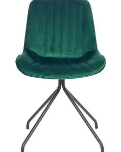 Sæt med 2 spisebordsstole NAVASOTA Velour Smaragdgrøn