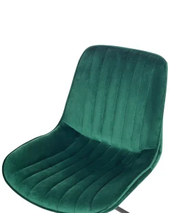 Sæt med 2 spisebordsstole NAVASOTA Velour Smaragdgrøn