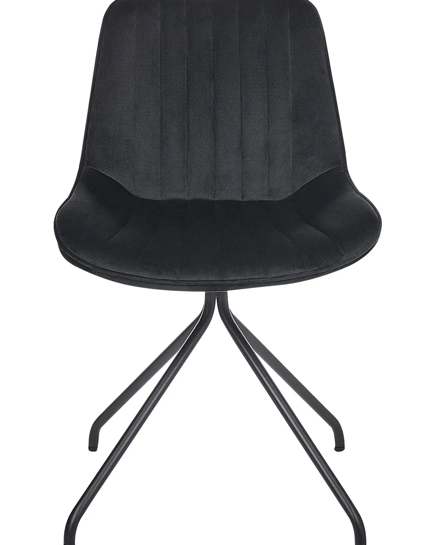 Sæt med 2 spisebordsstole NAVASOTA Velour Sort
