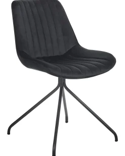 Sæt med 2 spisebordsstole NAVASOTA Velour Sort