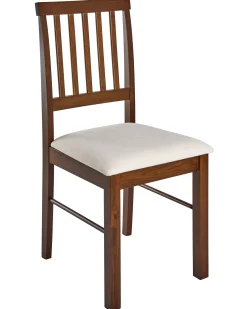 Sæt med 2 spisebordsstole ORONO Træ Mørkebrun/lys beige