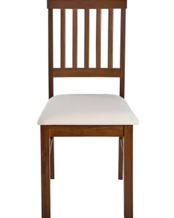 Sæt med 2 spisebordsstole ORONO Træ Mørkebrun/lys beige