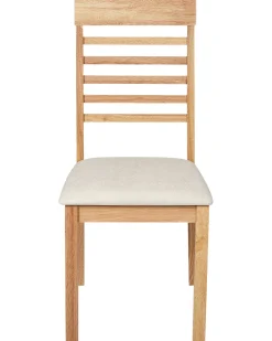 Sæt med 2 spisebordsstole ORTLEY Træ Lysebrun/beige