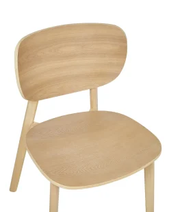 Sæt med 2 spisebordsstole OVERLY Træ Lys ask