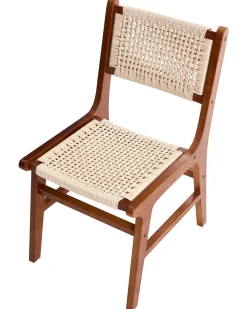 Sæt med 2 spisebordsstole OZELLA Træ Brun/beige