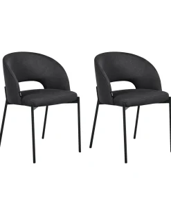 Sæt med 2 spisebordsstole PENNY Sort