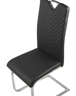 Sæt med 2 spisebordsstole PICKNES Kunstlæder Sort