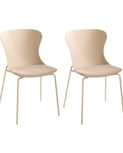 Sæt med 2 spisebordsstole PITSBURG Beige