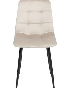 Sæt med 4 spisebordsstole POWELL Velour Beige