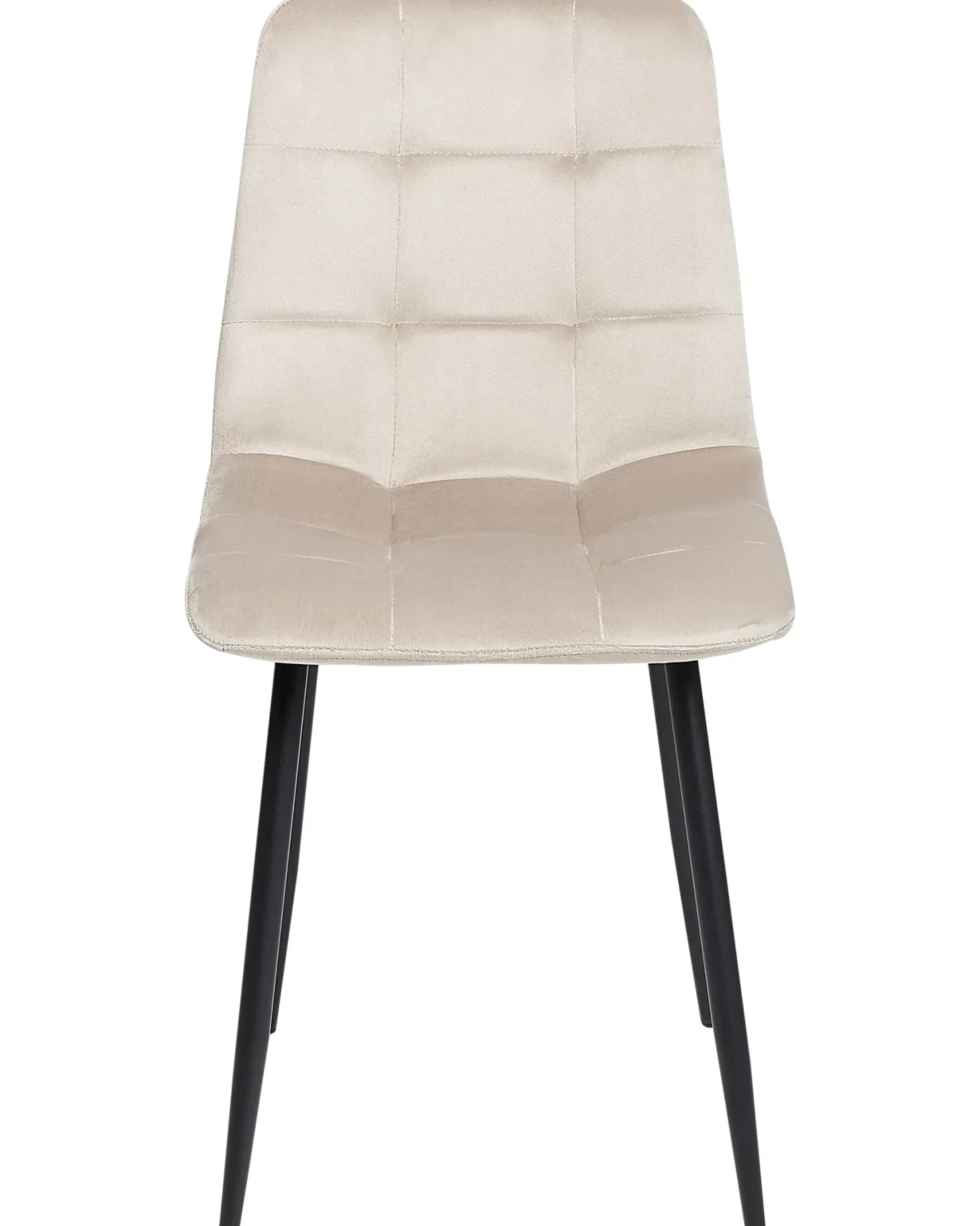 Sæt med 4 spisebordsstole POWELL Velour Beige