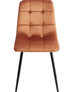 Sæt med 4 spisebordsstole POWELL Velour Orange