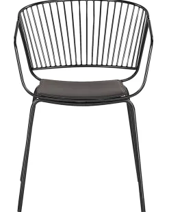 Sæt med 2 spisebordsstole RIGBY Metal Sort